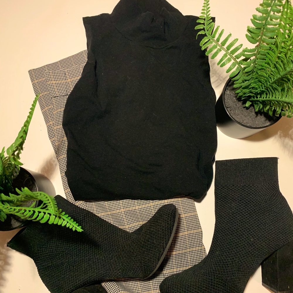 Black Turtle Neck Bodysuit